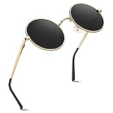 GQUEEN Retro Lennon Runde Polarisierte Sonnenbrille Herren Damen UV400...