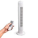 MEDION Turmventilator mit Fernbedienung (3 leise Geschwindigkeitsstufen, 45...