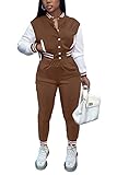 WOKANSE Damen Mode Gedruckt Kurzarm T-Shirts Shorts Set Sportbekleidung...