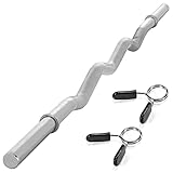 MAXXIVA Curlstange 120 cm Krafttraining Zugstange silber verchromt Workout...