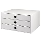 Rössler SOHO 3er Schubladenbox A4 aus Papier | Büro Organizer...