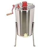 Honigschleuder, Edelstahl, manuell mit transparentem Deckel, 3 Rahmen,...