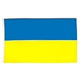 AZ FLAG - Flagge Ukraine - 90x60 cm - Ukrainische Fahne 60 x 90 Cm Feiner...