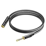 Gitarren-Audiokabel 6,35 mm auf 3,5 mm Kopfhörer-Adapter, 1/4 Zoll Stecker...