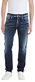 Replay Herren Jeans Anbass Slim-Fit Aged, Dark Blue 007-3 (Blau), 36W / 36L