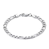 CASSIECA Armband Herren Edelstahl Panzerkette für Männer Jungen 5mm,...