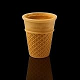 Cone King knusprige Waffelbecher Groß mit Doppelrand, 65x70, Halbsüße...