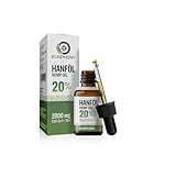 EUSPHERA - Premium Hanföl 20% – 2000mg zertifiziertes Hanfsamenöl –...