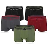 FM London Herren (5er-pack) Bambus-herren-boxershorts Boxer Shorts, Dunkel...