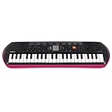 Casio SA-78 Mini-Keyboard 44 Tasten, schwarz pink