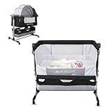 Mobiclinic®, 3-in-1-Babybett, Night, Beistellbett, Höhenverstellbar,...