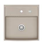 KeraDomo Elementspüle KENTRO 60 FANGO für AP-Tiefe 60 cm -...