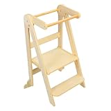 Lernturm Montessori Platzsparend und höhenverstellbar für Kinder ab 1...