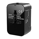 Reiseadapter Weltweit Universal Reisestecker mit USB C, Internationaler...