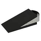 Westcott Türstopper in Keilform Schwarz | Gummi Türstopper mit Edelstahl...