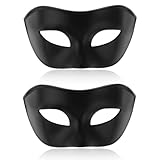 Sibba 2x Venezianische Maske Herren Maskerade Schwarze Masken Maskenball...