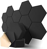 Hexagon Akustikplatten Selbstklebend, 12 Stück Hohe Dichte Schallabsorber...