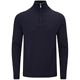 Charles Wilson Baumwollpullover mit Reißverschluss für Herren (XL, Dark...