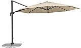 Schneider Sonnenschirm Rhodos Grande, natur, 400 cm rund, 789-02, Gestell...