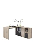 FMD Möbel, 353-001 Lexo Schreibtisch-Winkelkombination, eiche, Tisch maße...