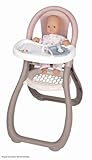 Smoby - Baby Nurse Puppenhochstuhl – Puppenstuhl mit Teller und Löffel,...