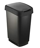 Rotho Salsa Mülleimer 25l mit Deckel, Kunststoff (PP) BPA-frei, schwarz...