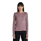 G-STAR RAW Damen Slim Rib Boatneck Top, Purpur (grape shake...