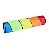 Relaxdays, bunt Spieltunnel, farbenfroher Krabbeltunnel, Kinder, B x D: 180...