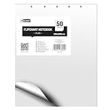 D.RECT 1 x Flipchart-Block, Blanko, Weiss, 80 g/qm Papier, 650x1000, 5 fach...