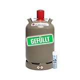 Bluecraft Propan-Gas-Flasche 11 kg gefüllt voll Campinggasflasche inkl....