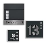 Jung Edelstahl Design Briefkasten Set Köln anthrazit RAL 7016 incl....