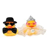 2 Stück Quietscheente für Hochzeit, Badeenten Hochzeitspaar Figuren...