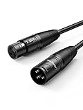 UGREEN Mikrofonkabel XLR Stecker auf XLR Busche Kabel Schwarz (2M)...