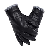 DUMRALBQE Herren Lederhandschuhe Lederhandschuhe Paar Modelle Gepolsterte...
