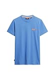 Superdry Herren Essential T-Shirt aus Bio-Baumwolle mit Logo Monaco Blau M