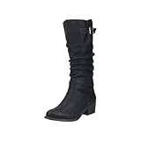 Rieker Damen Hochschaftstiefel 73191-00 schwarz Gr. 38