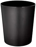 Läufer 26516 Papierkorb Allrounder 13 Liter, schwarz, runder Mülleimer,...