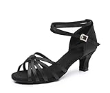 Danzschuhe Damen Latein für Damen Schwarz Professionelle Tanzschuhe...