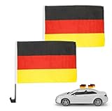 4er Autofahnen Adler Autoflagge Deutschland Auto Autofahne Fahne Flagge...