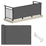 Wansiman Balkonverkleidung Ohne Bohren,Balkonverkleidung Balkonabdeckung...