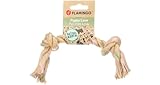 Flamingo Puppy Spielzeug Luro Seil mit 2 Knoten Braun – M | 32 cm L x 5...