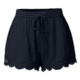 Shorts Damen Sommer - Lässige Lockere Shorts Elastische Taille Baggy...