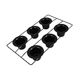 Amosfun Muffinform aus Karbonstahl, antihaftbeschichtet, verdickt, schwarz,...