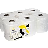 KURTT - 6 Handtuchrollen Papierhandtuchrollen Papierrollen MIDI Rollen...