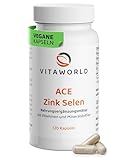 ACE Zink + Selen Kapseln – Selen Zink hochdosiert mit Vitamin A, C und E...
