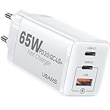 YOUSAMS 65W GaN USB C Ladegerät 3-Port Schnellladegerät PPS:...