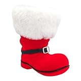 Idena 30539 - Nikolausstiefel ca. 16 x 11 x 18 cm, rot beflockter...