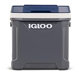 IGLOO Maxcold 62 Roller Kühlbox, 58 Liter, Grau - Große, Robuste Kühlbox...