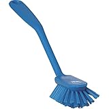 Vikan 42373 Dish Brush with Scraping Edge, Blue, Medium, 280 mm Length, 60...