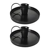 2pcs Eisen Kerzenständer, Metall Kegel Kerzenhalter, schwarz Kerzenhalter,...